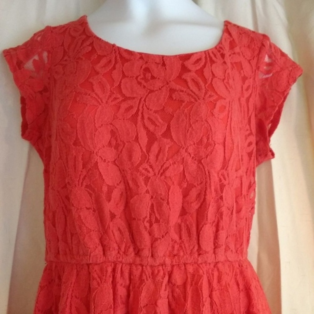 Xhilaration Orange Lace Dress A line Medium